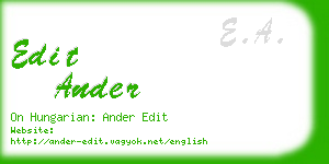 edit ander business card